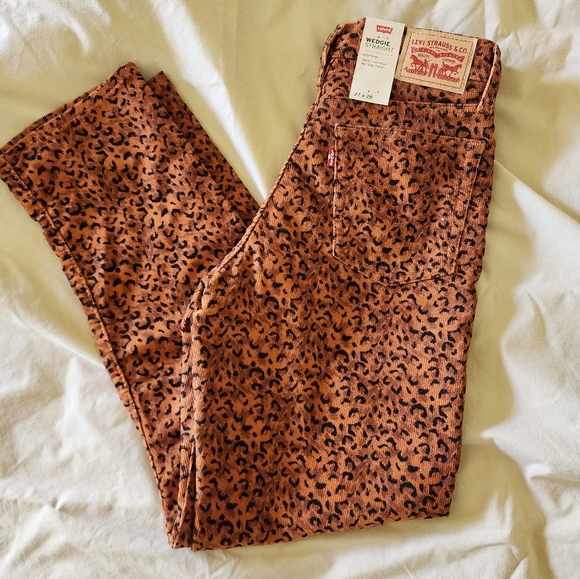 Levis Wedgie Straight Scratchy Leopard Ginger - Picture 3 of 6
